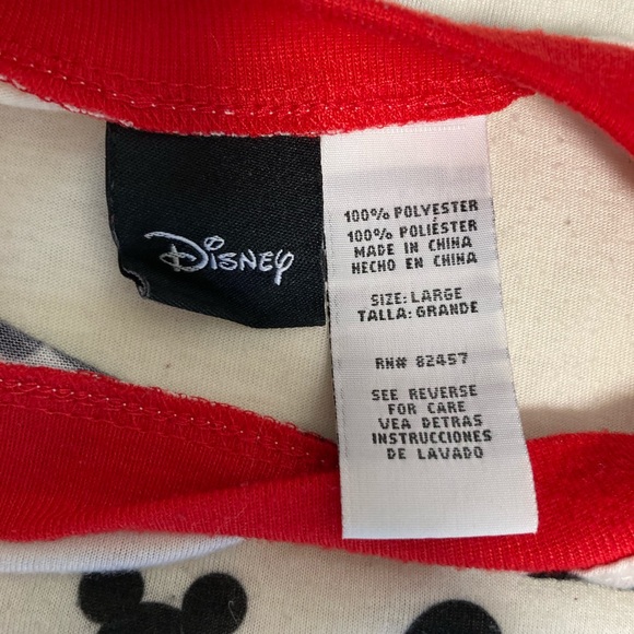 Disney TShirt Large L/S Black, White Mickey Mouse cozy Loungewear comfort - Picture 4 of 4